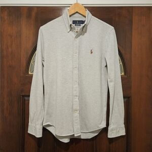 Polo Ralph Lauren Knit Oxford Button Down Shirt | Light Grey | Men’s Small